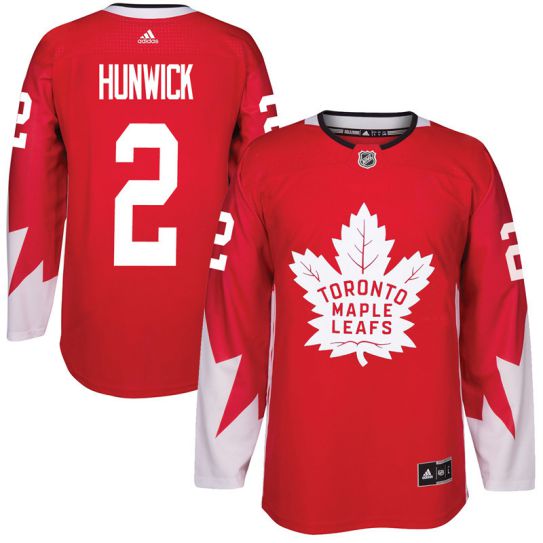 2017 NHL Toronto Maple Leafs Men #2 Matt Hunwick red jersey->toronto maple leafs->NHL Jersey